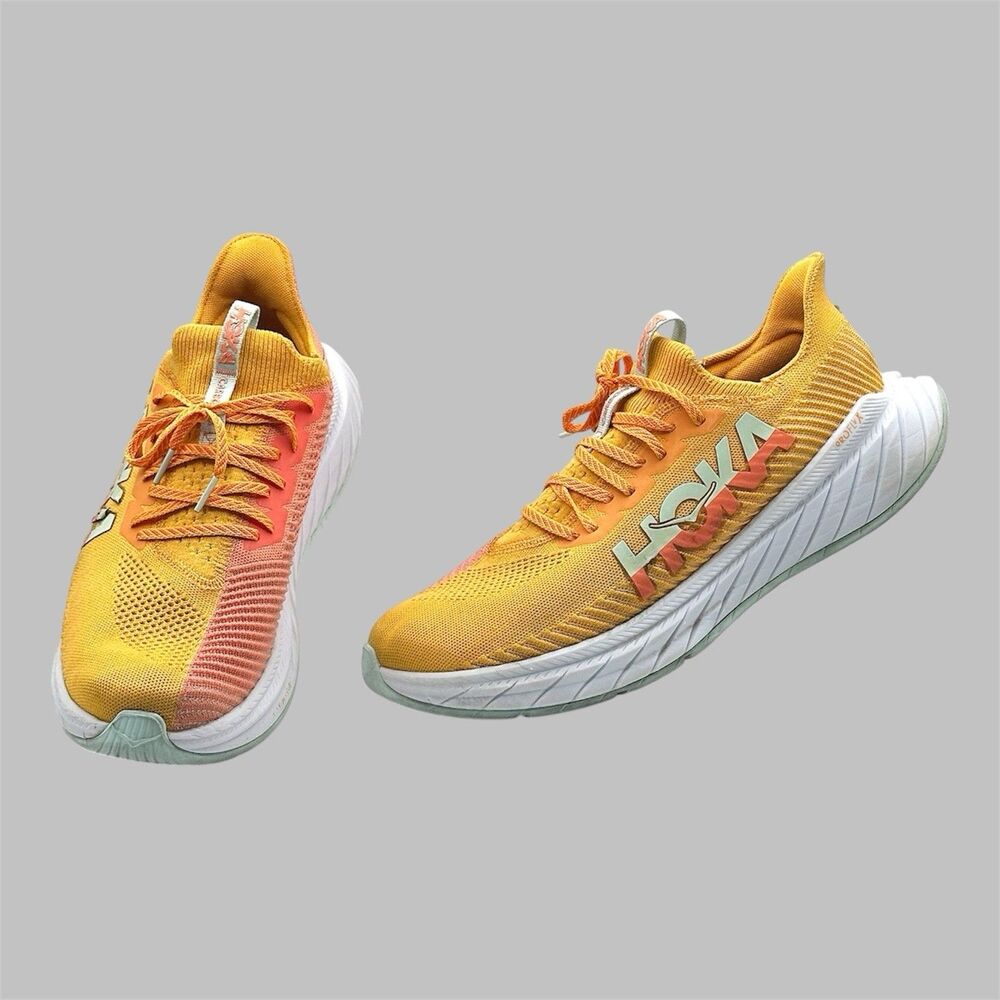 Hoka One One Carbon X 3 Shoes Mens Size 13 Orange Running Sneakers 1123192 RYCM